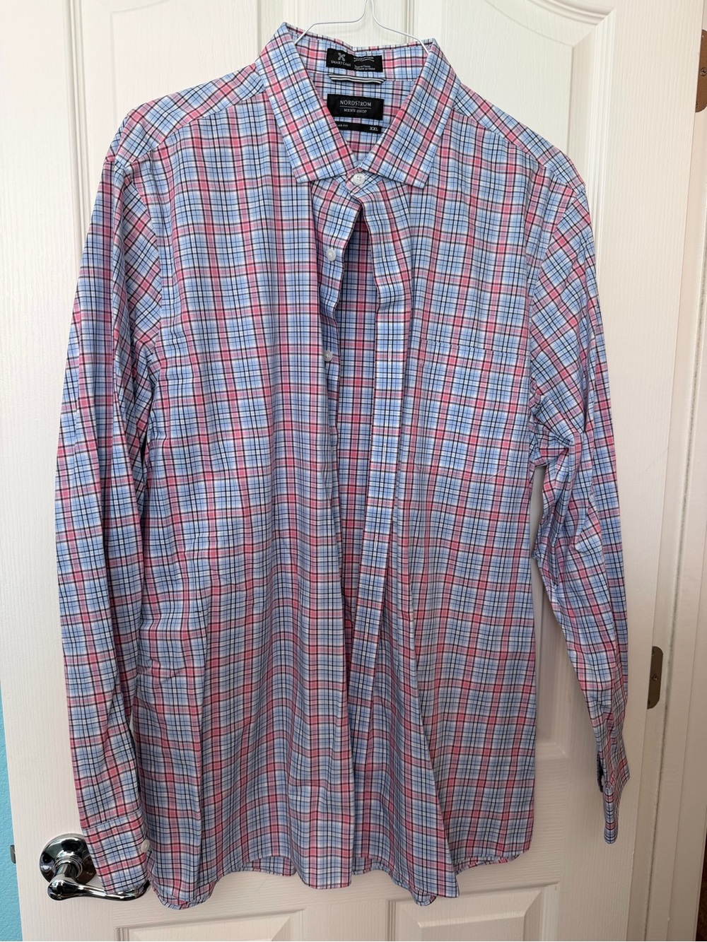 Nordstrom Men’s Blue & Red Plaid Dress Shirt